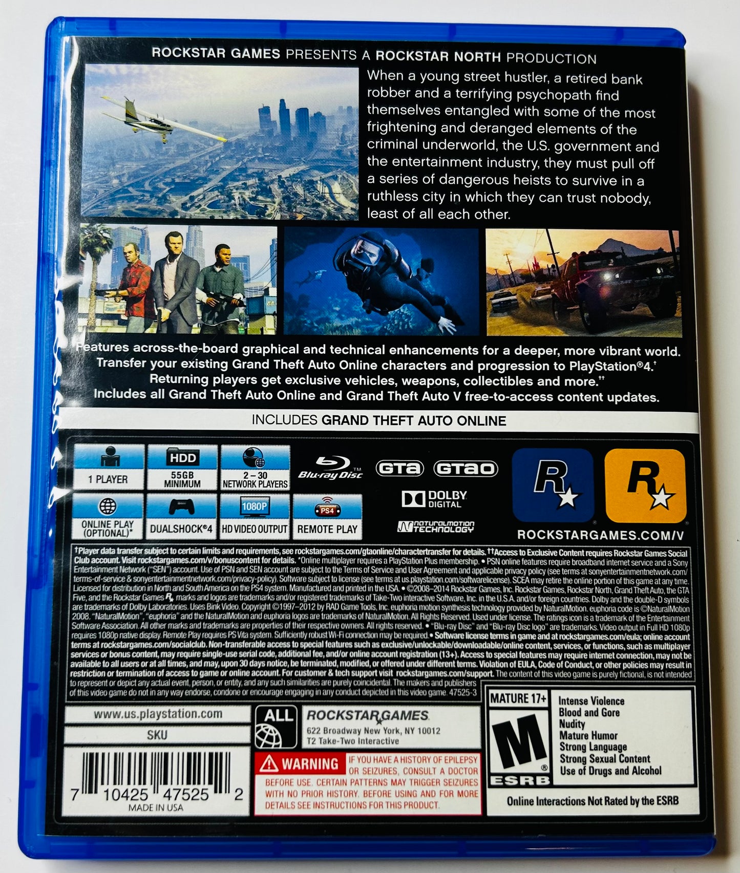 Grand Theft Auto V CIB - PS4 (Rockstar Games, 2014)