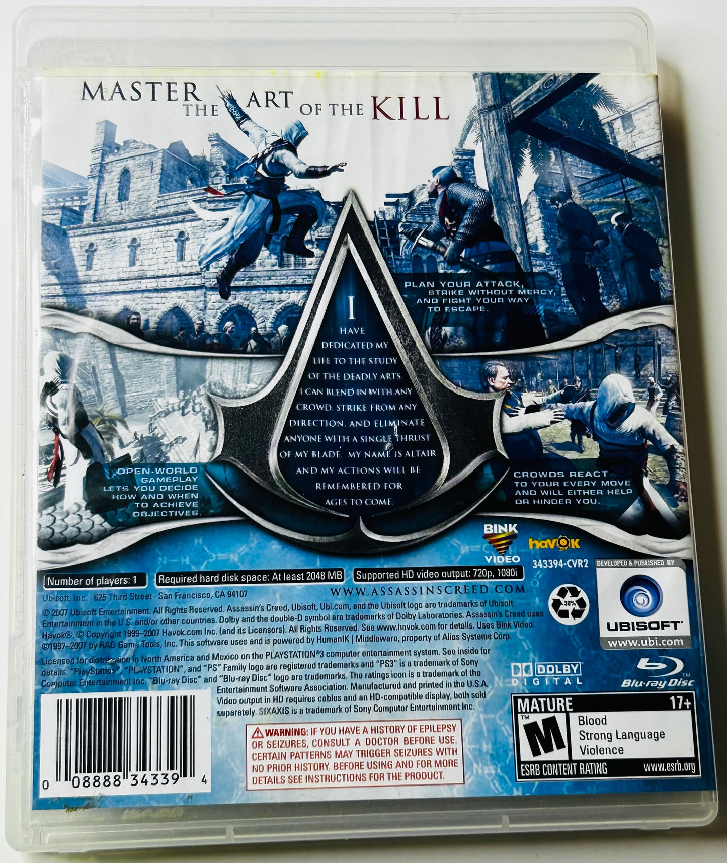Assassin's Creed Greatest Hits CIB - PS3 (Ubisoft, 2007)