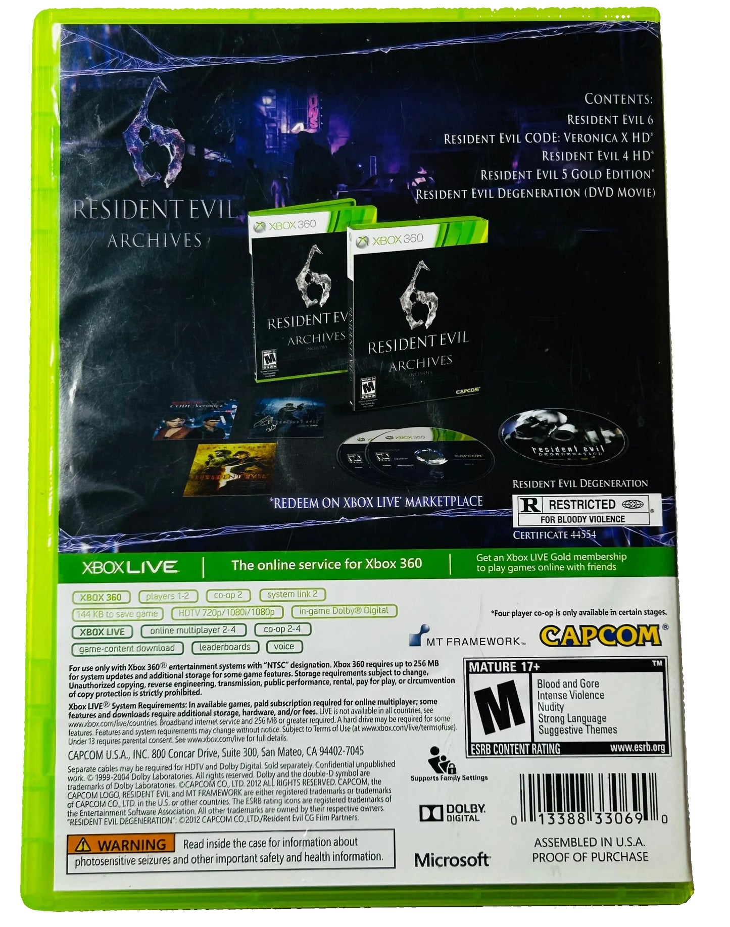 Resident Evil 6 Archives - Xbox 360 - Capcom