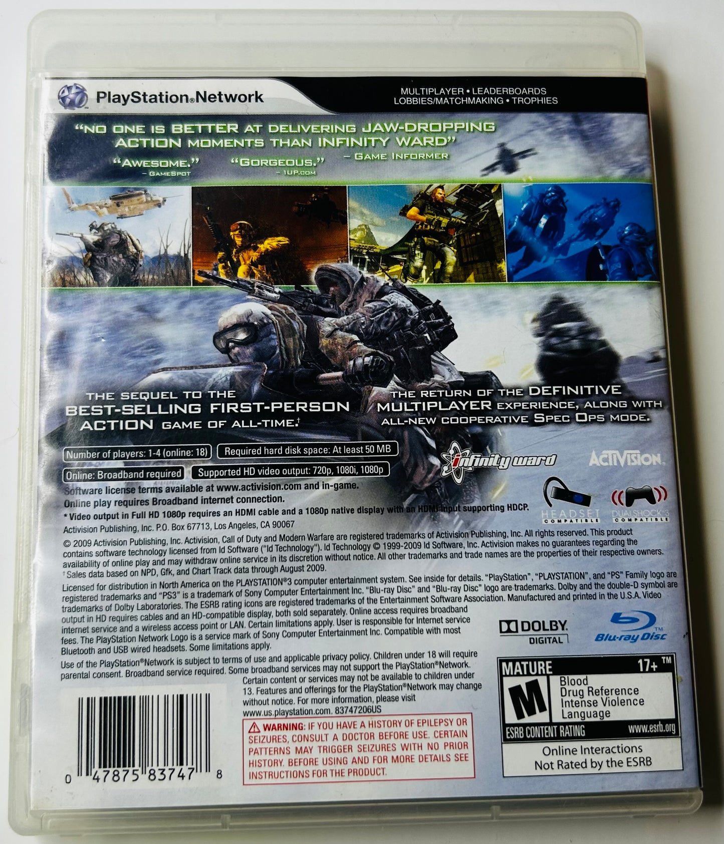 Call of Duty: Modern Warfare 2 - Complete in Box (CIB) - PlayStation 3 by Infinity Ward