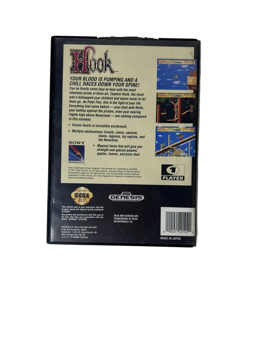 Hook – CIB / Sega Genesis / 1992 Sony Imagesoft Action Platformer | Based on the TriStar Film