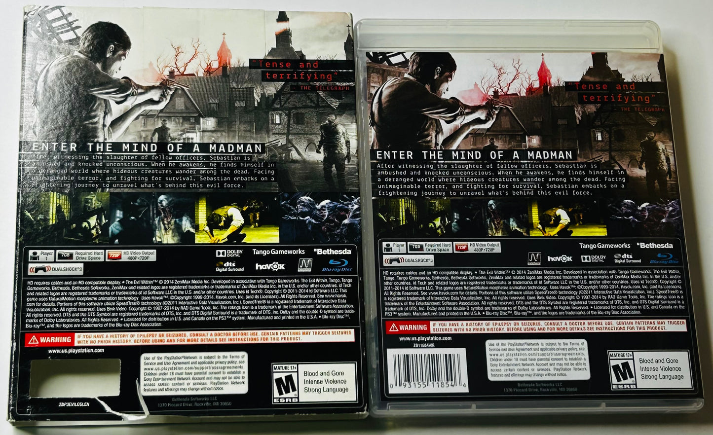 The Evil Within CIB w/ Slipcover - PS3 (Tango Gameworks, Shinji Mikami, 2014)
