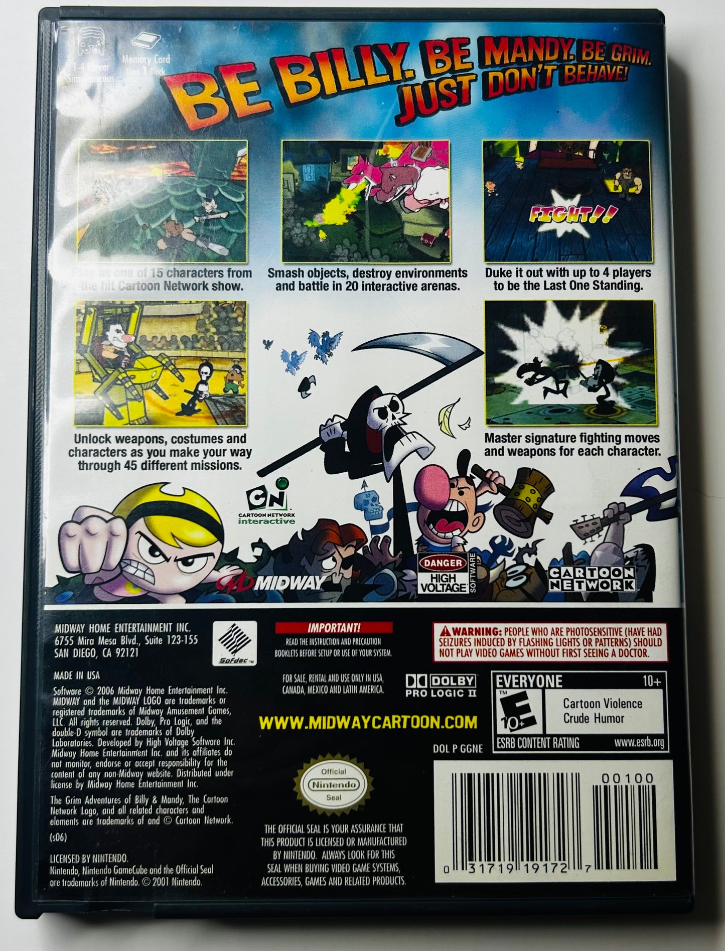 The Grim Adventures of Billy & Mandy - Nintendo GameCube - Midway