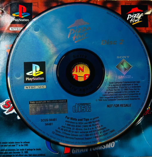Pizza Hut Demo Disc 2 - PlayStation PS1 - Complete with Case