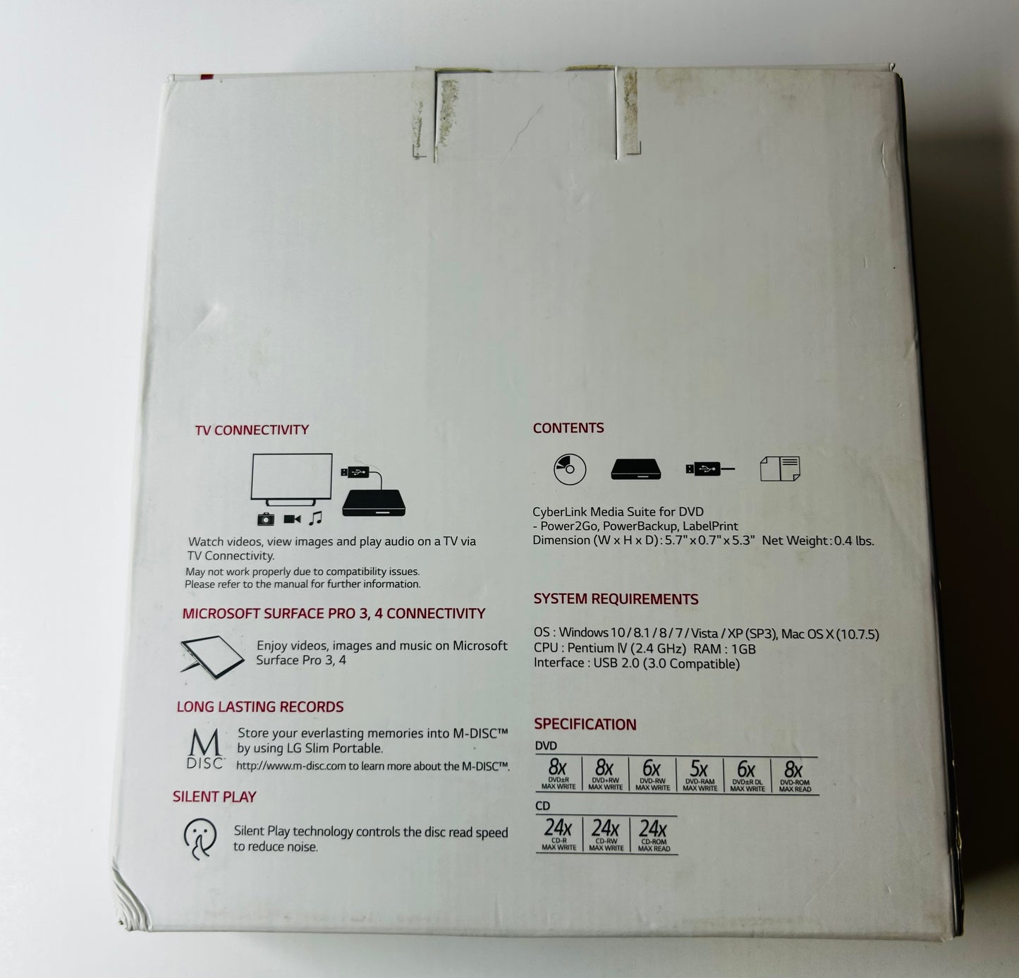 Slim Portable DVD Writer