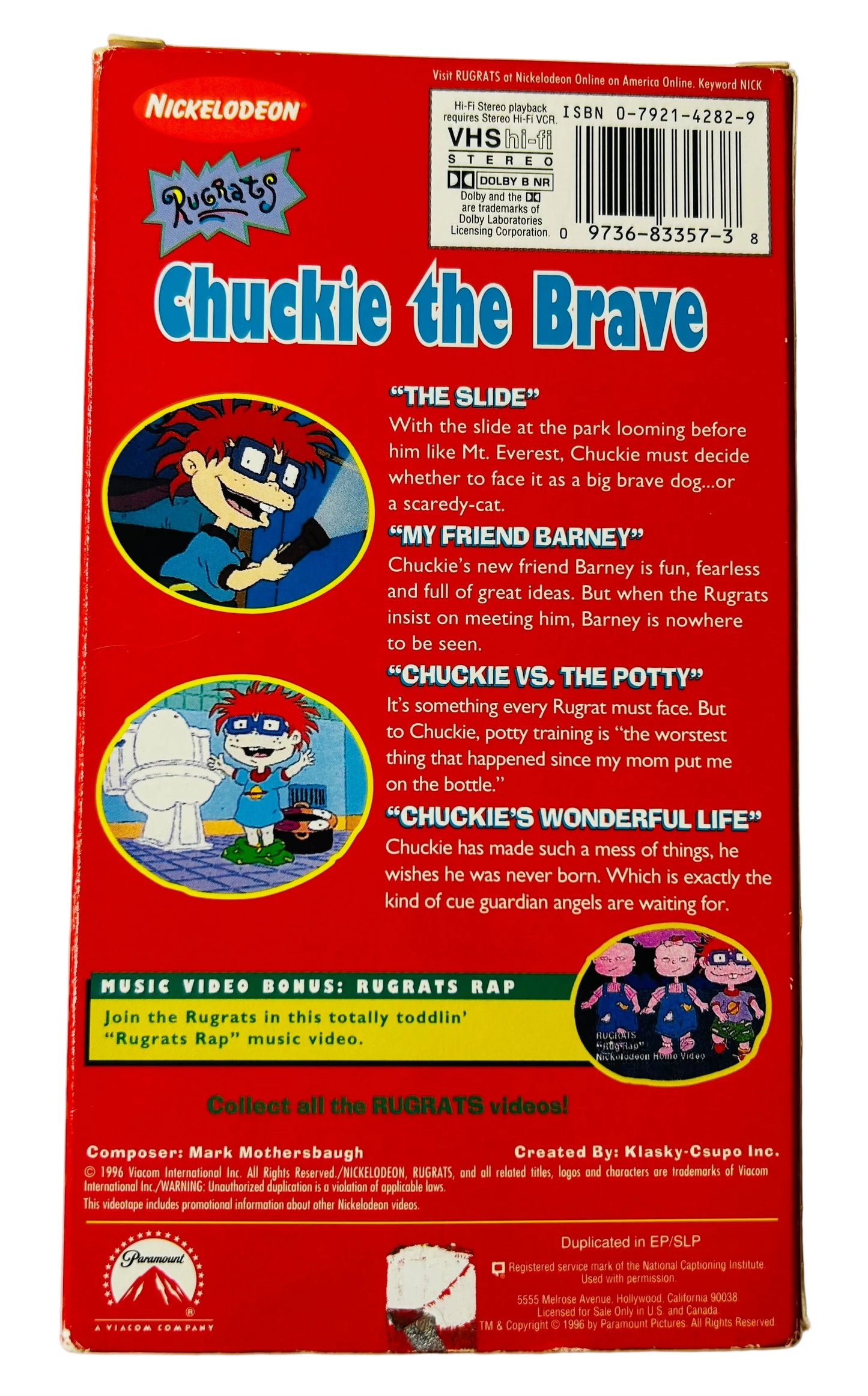Rugrats: Chuckie the Brave VHS - 90s Nicktoon Character Special