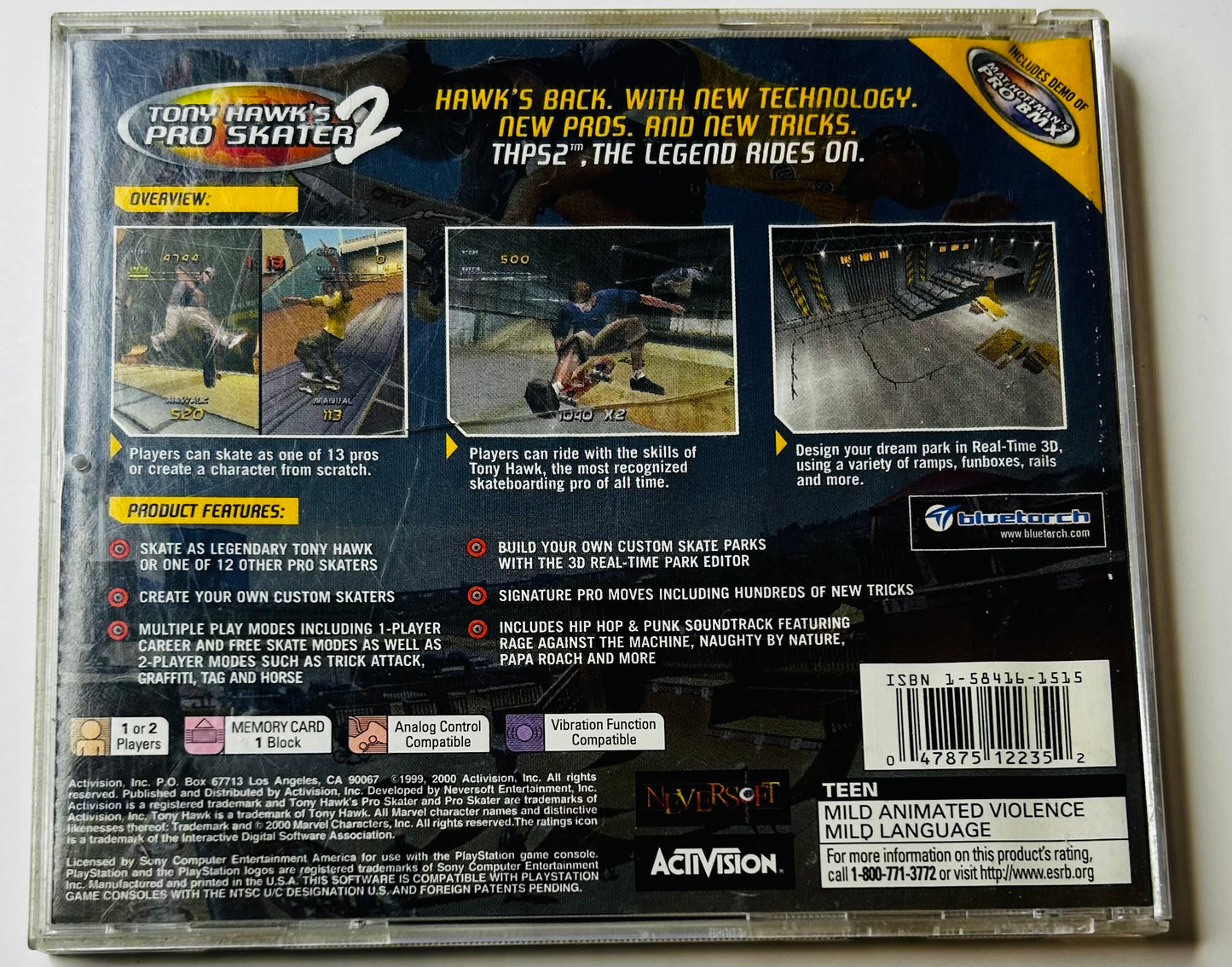 Tony Hawk's Pro Skater 2 - PS1 (Activision, Neversoft, 2000)