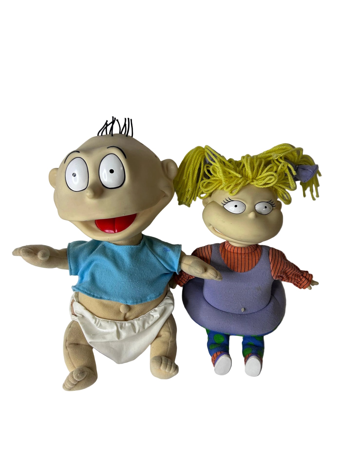 Rugrats Tommy Pickles Talking Plush Doll — Mattel/Viacom, Nickelodeon (1997), Light-Up Crayon, Tested & Working