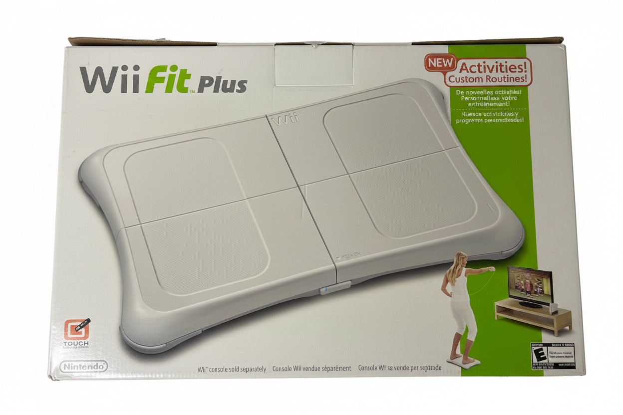Wii Fit Plus + Balance Board Bundle - Nintendo Wii (CIB w/ Free Case)