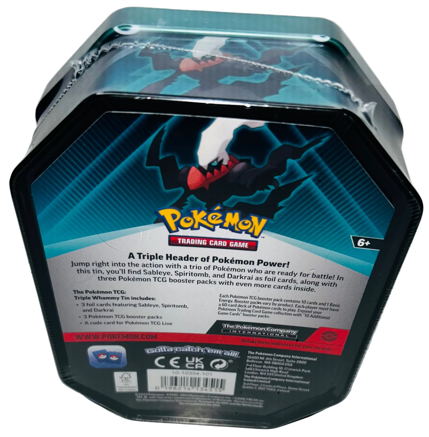 Darkrai Triple Whammy Booster Tin - Pokémon TCG - Factory Sealed