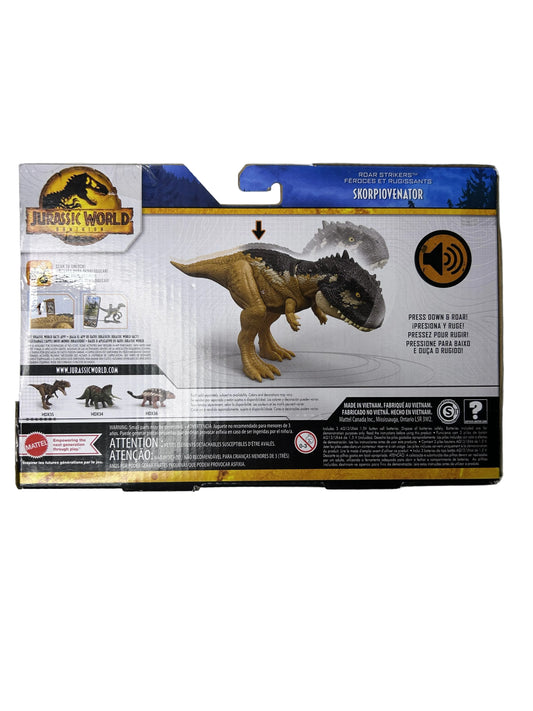 Skorpiovenator Action Figure - Jurassic World Dominion Roar Strikers (Mattel, Complete in Box)