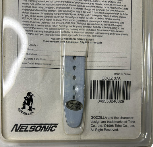 Godzilla Force Watch - Nelsonic 1998 Toho Official Licensed LCD Digital Watch (New, Sealed)