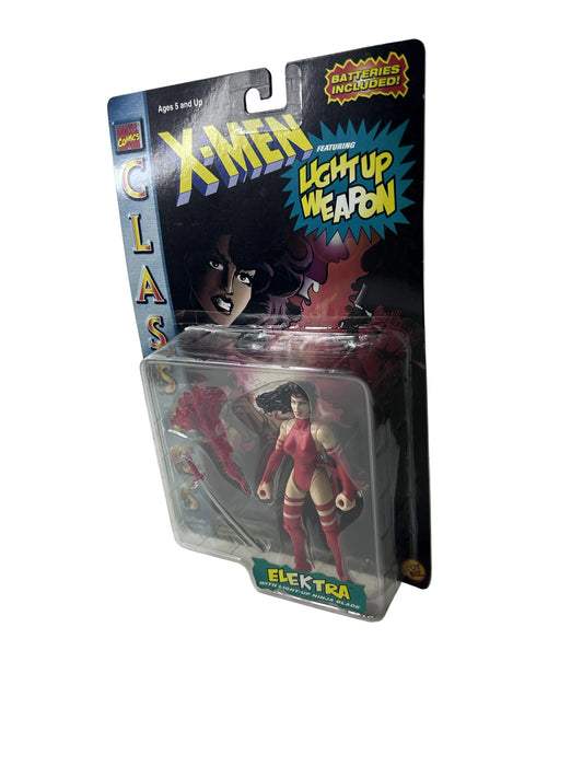 X-Men Classics Elektra Action Figure Factory Sealed - Toy Biz Marvel Light-Up Ninja Blade Batteries Included 1996