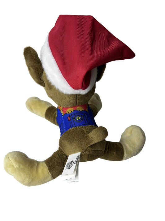 PAW Patrol Chase Plush - Nickelodeon Official Licensed Police Pup with Santa Hat