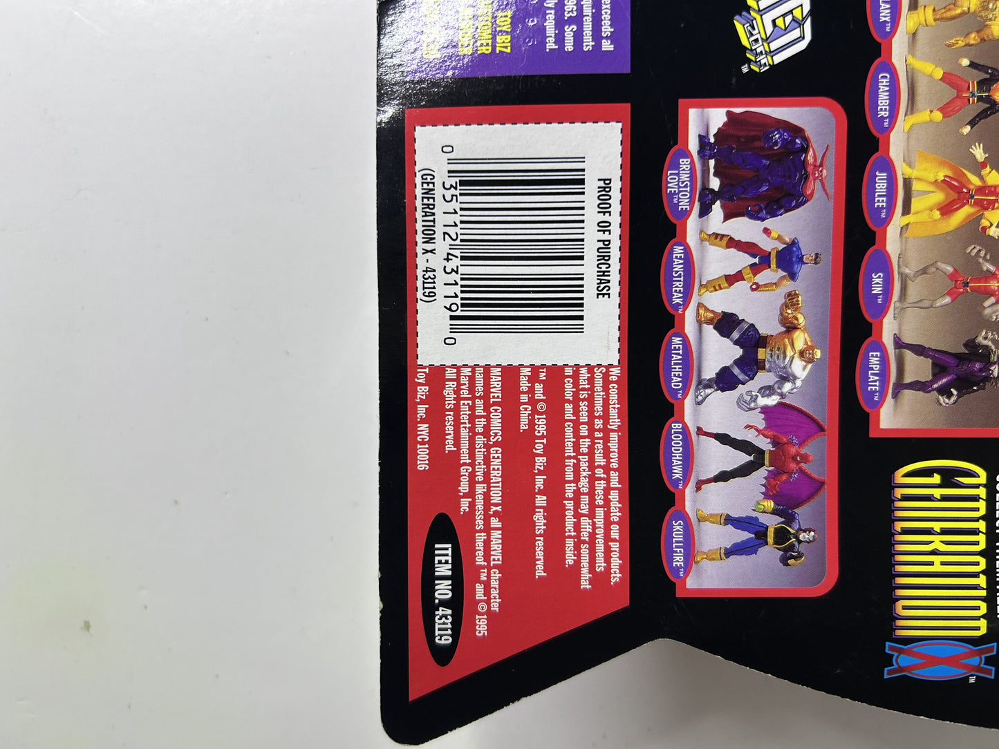 Skin Growing Fingers Action Figure - Marvel Generation X Toy Biz 1995 (New, Sealed)