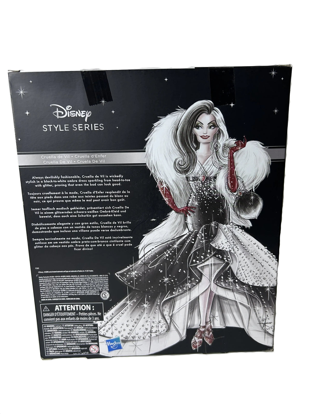Cruella De Vil Disney Style Series Fashion Doll - Hasbro 2021 (New, Sealed)