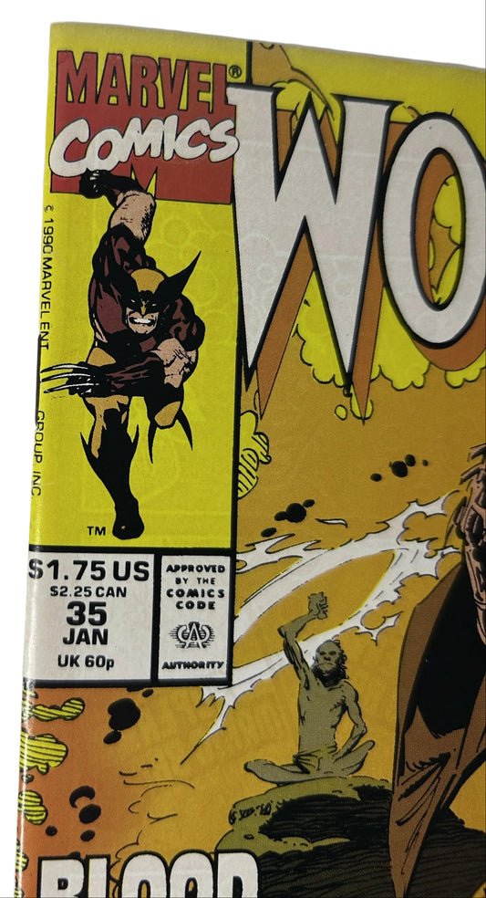 Wolverine #35 'Blood And Claws!' - Marvel Comics Jan 1991, Lady Deathstrike & Alpha Flight's Puck (Single Issue)