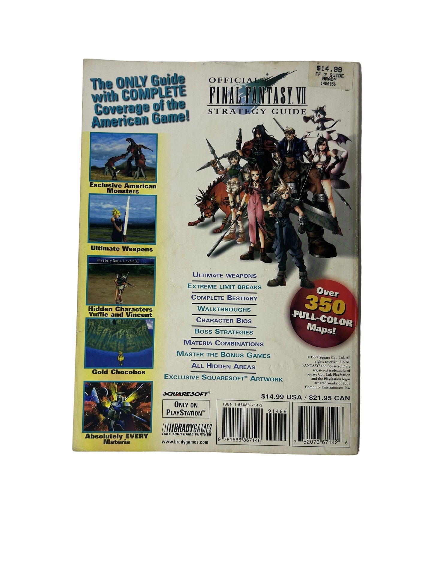 Official Final Fantasy VII Strategy Guide – BradyGames (Squaresoft / PlayStation)