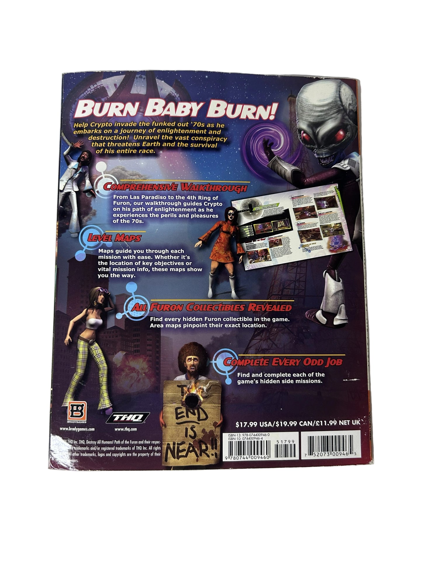 Destroy All Humans! Path of the Furon Official Strategy Guide – BradyGames (Tim Bogenn / THQ / Xbox 360)