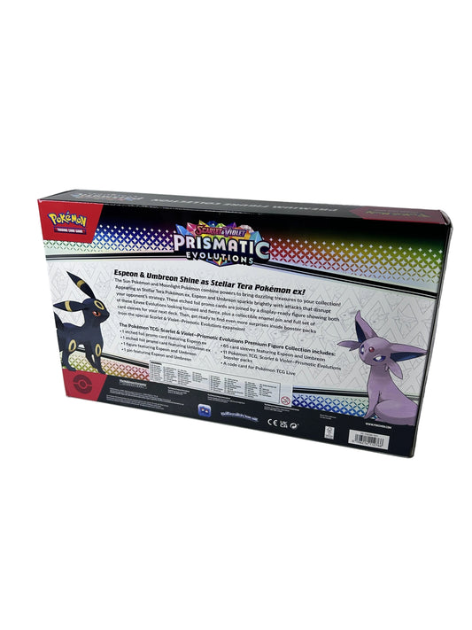 Pokémon TCG Scarlet & Violet Prismatic Evolutions Premium Figure Collection – Factory Sealed (Espeon & Umbreon Stellar Tera ex)