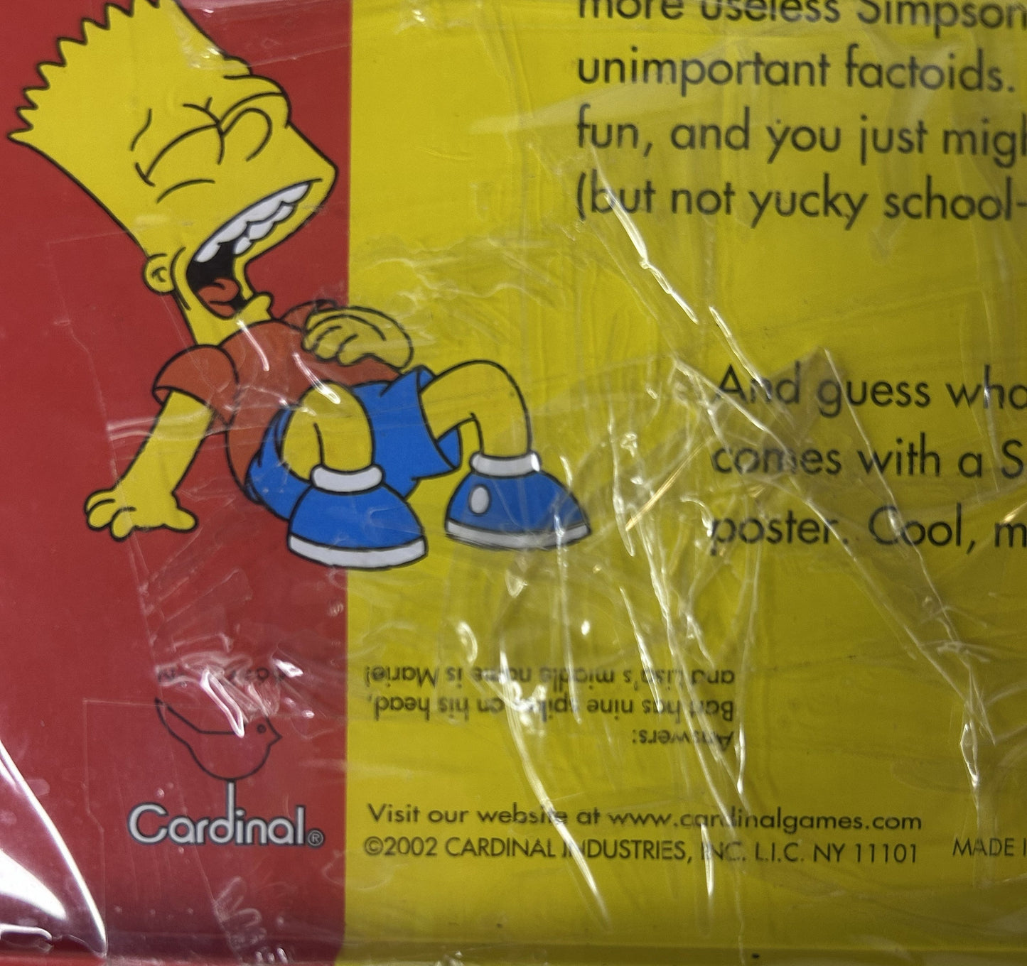 The Simpsons Ultimate Trivia Game – Cardinal Industries Collector Tin, 2002 NIB