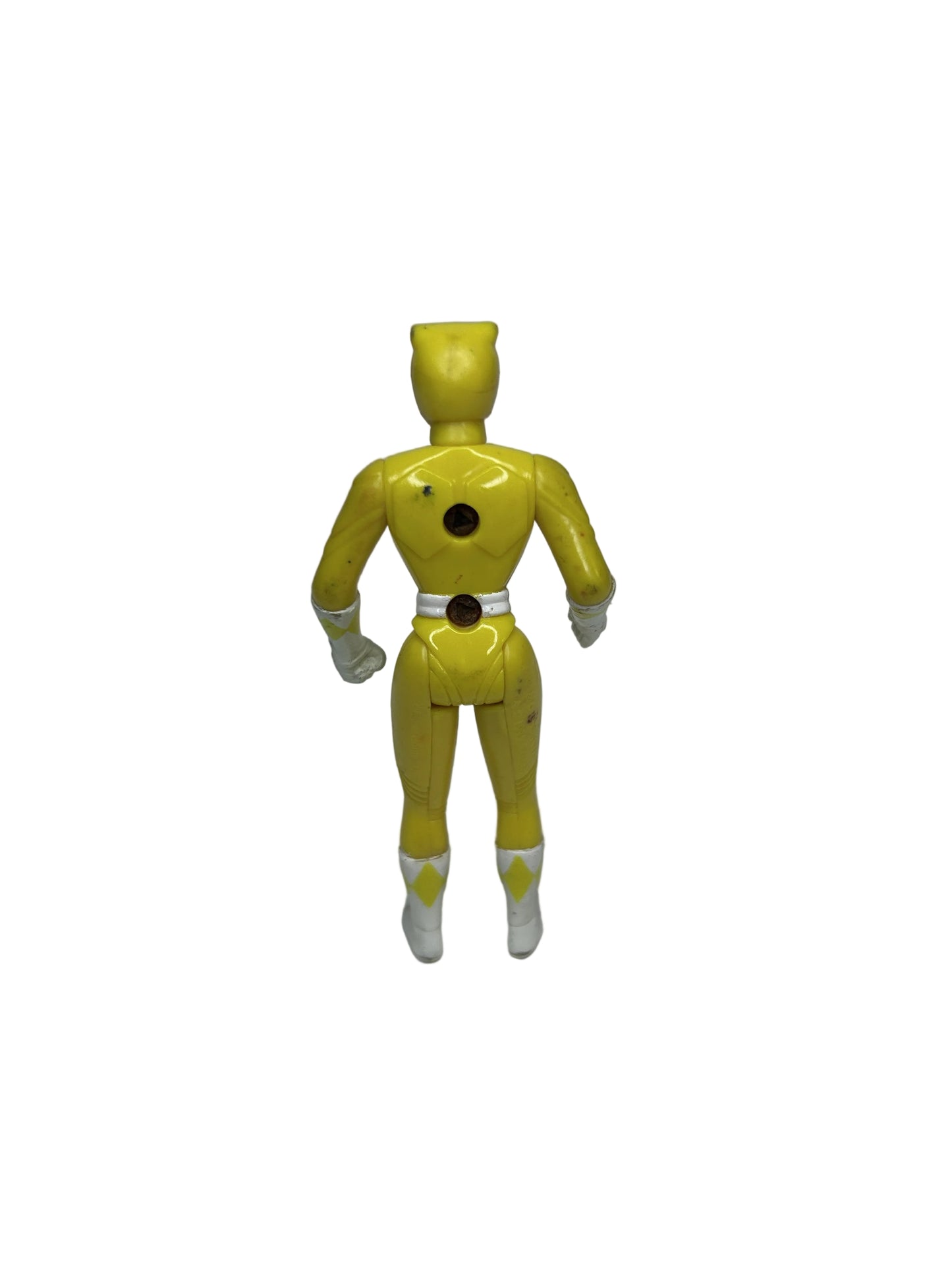 Mighty Morphin Power Rangers Yellow Ranger Action Figure — Saban / Bandai (1995), Loose, Vintage Sentai Collectible (~4")