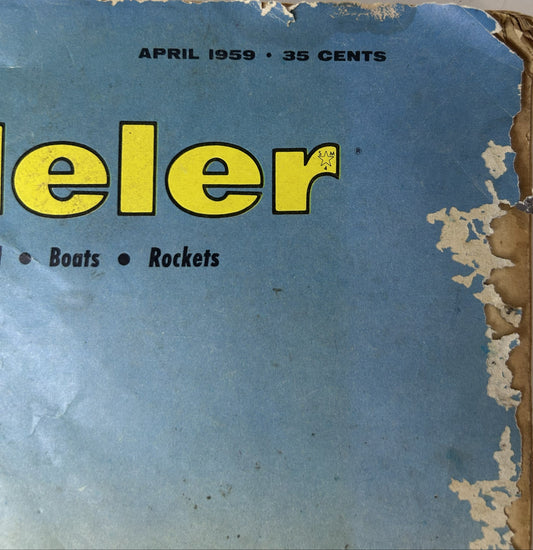 American Modeler Magazine — April 1959 | Missiles, Planes, Radio Control, Boats, Rockets | Vintage Hobby Publication