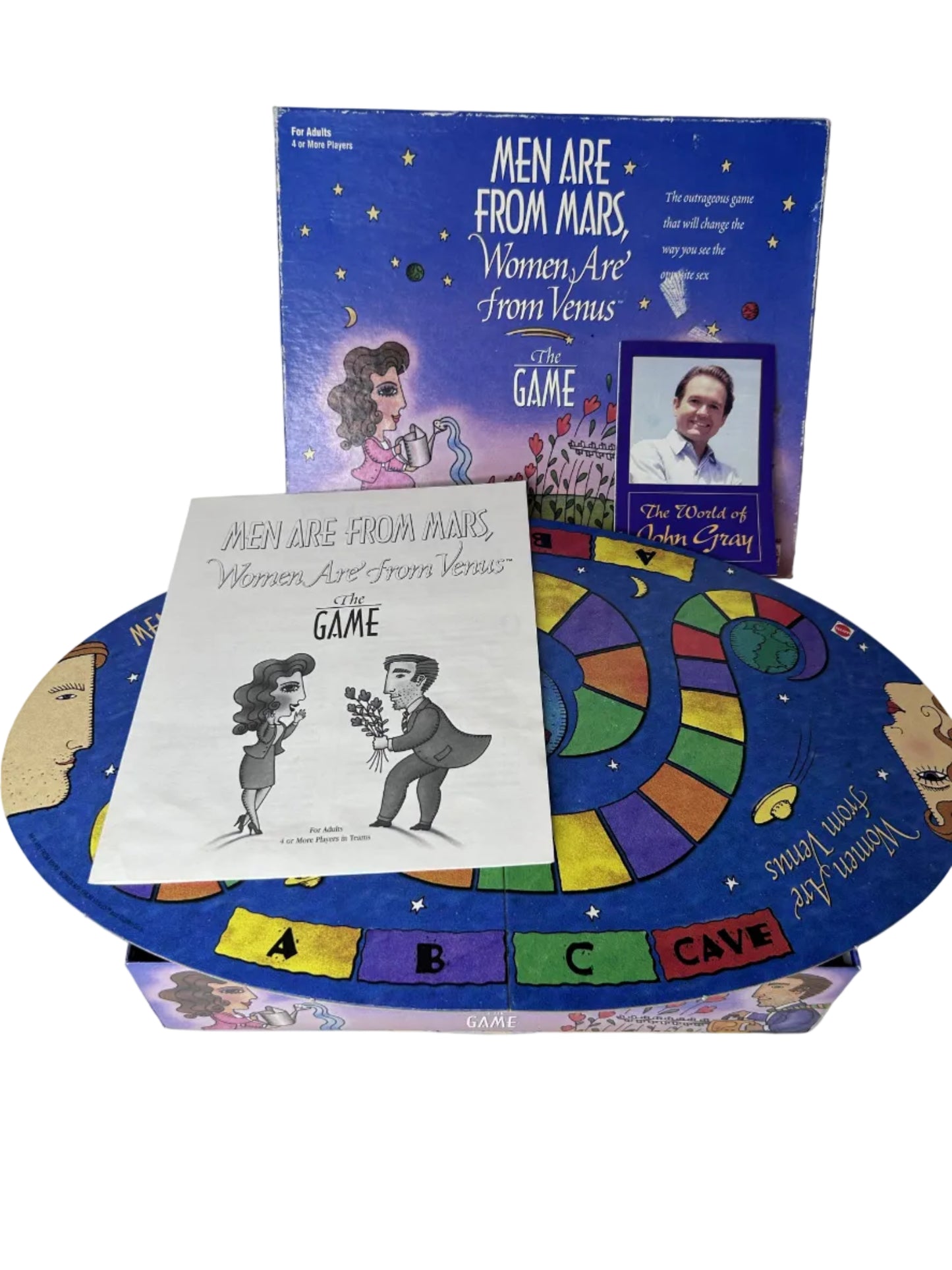 Men Are From Mars, Women Are From Venus — The Game | Mattel / John Gray (1998) | Adult Party Board Game
