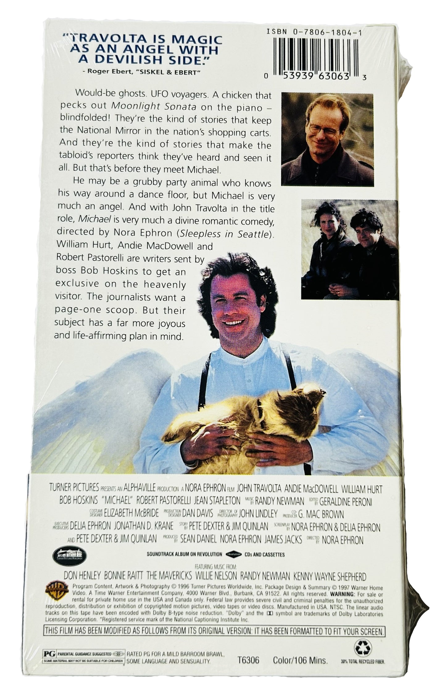 Michael (1996) VHS - John Travolta Andie MacDowell - SEALED - Nora Ephron Fantasy