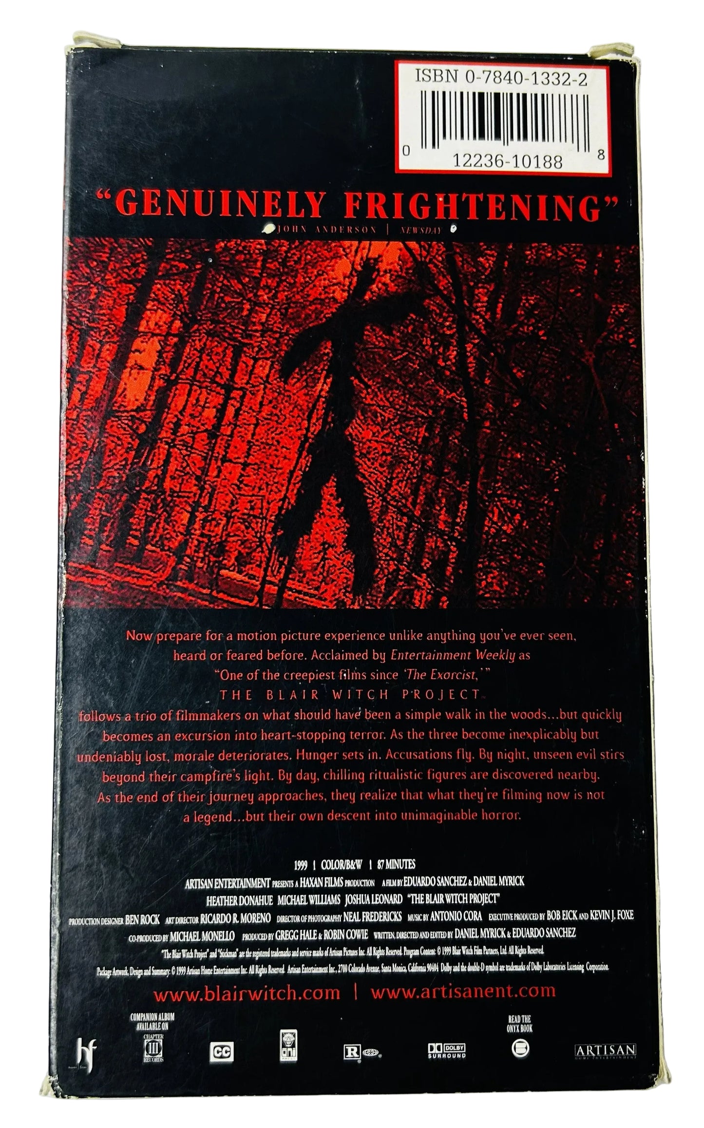 The Blair Witch Project (1999) VHS - Heather Donahue Joshua Leonard Michael Williams - Found Footage Horror