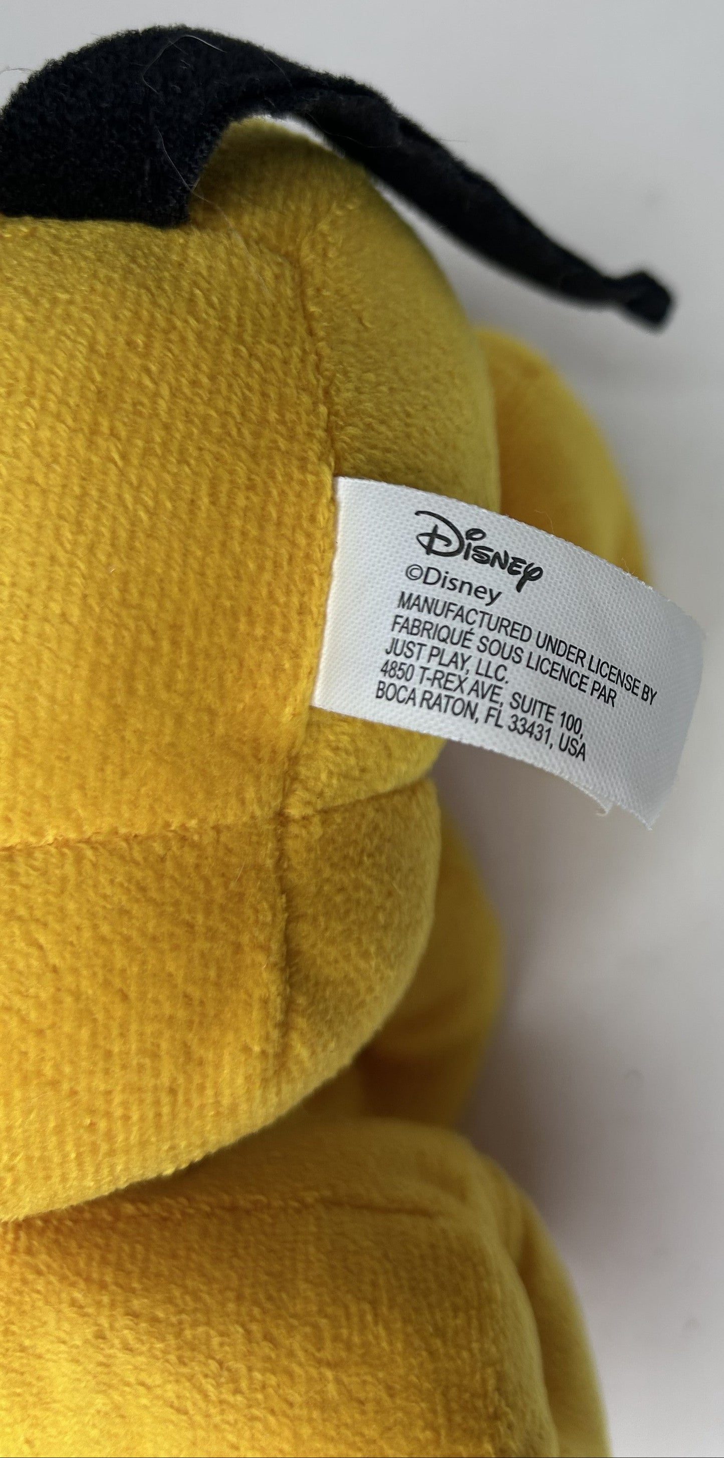 Disney Pluto Plush Stuffed Animal — Just Play LLC | Licensed Disney (c. 2013–2014) | Sitting Pose
