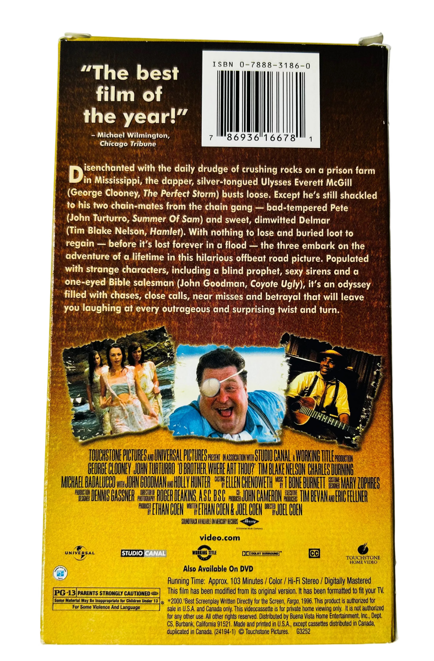 O Brother, Where Art Thou? VHS - Coen Brothers George Clooney John Turturro Tim Blake Nelson Depression-Era Comedy