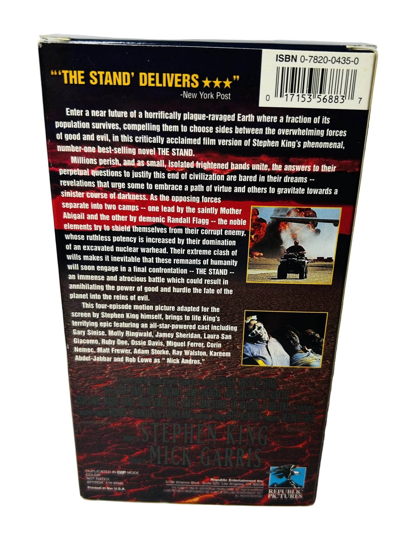 Stephen King's The Stand 2-VHS Set - Mick Garris Gary Sinise Molly Ringwald Rob Lowe Republic Pictures (Used)