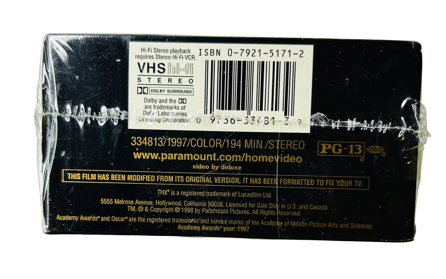 Titanic 2-VHS Deluxe Collector's Edition - James Cameron Leonardo DiCaprio Kate Winslet Paramount (New, Sealed)