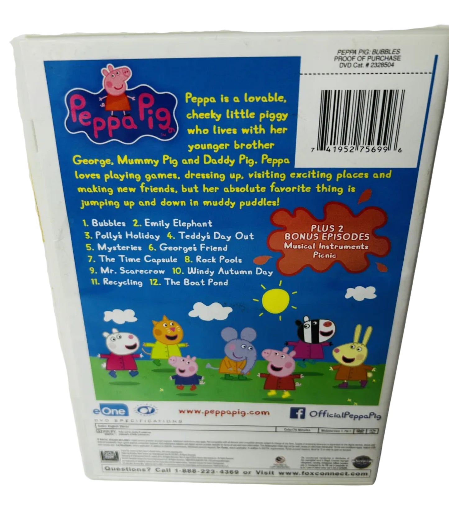 Peppa Pig: Bubbles DVD - 14 Fun-Packed Peppasodes Nick Jr. eOne (Used)