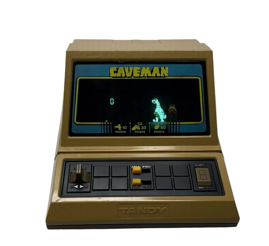 Tandy Caveman Tabletop Electronic Game Cat No 60-2172 - Radio Shack Handheld Arcade (Used)