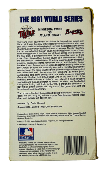 Blockbuster Presents 1991 World Series VHS - Baseball Classic