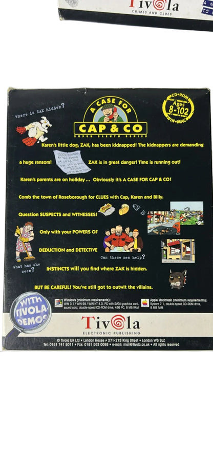 Tivola PC CD-ROM Mystery Bundle - A Case for Cap & Co + TKKG: Mystery of the Mayan Treasure (Complete, Excellent)