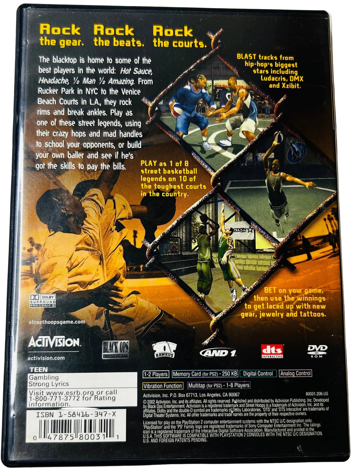 Street Hoops (PlayStation 2) - Activision Street Basketball Game CIB