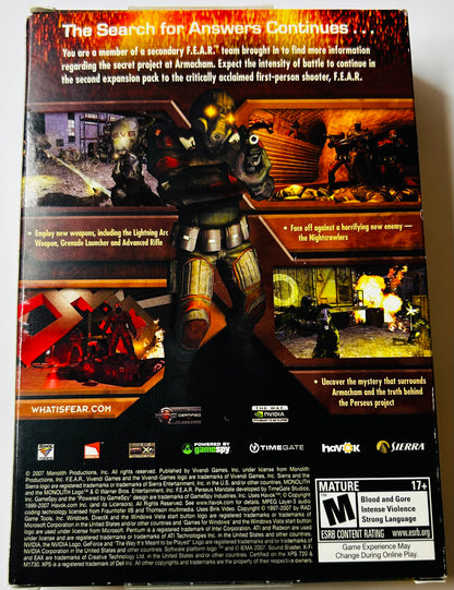F.E.A.R. Perseus Mandate Stand-Alone Expansion Pack - PC (Sierra, TimeGate Studios, 2007)