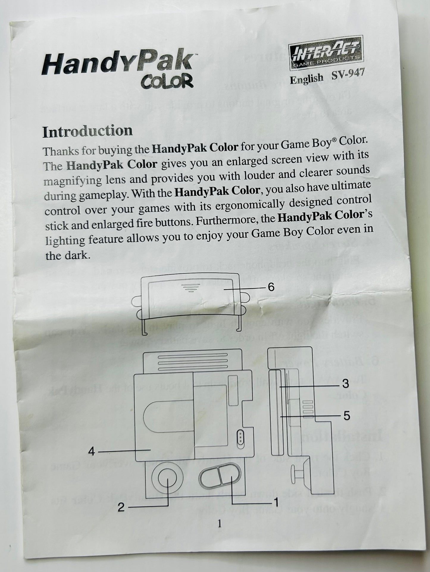 HandyPak Color - Game Boy Color GBC Multifunctional Accessory - With Manual (No Box)