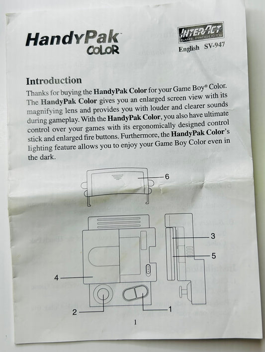 HandyPak Color - Game Boy Color GBC Multifunctional Accessory - With Manual (No Box)