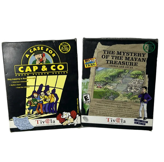 Tivola PC CD-ROM Mystery Bundle - A Case for Cap & Co + TKKG: Mystery of the Mayan Treasure (Complete, Excellent)