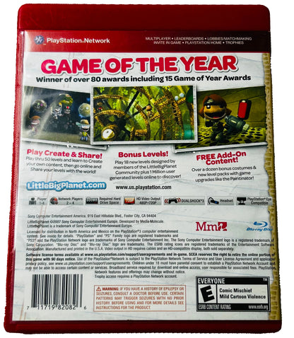 LittleBigPlanet Game of the Year Edition CIB - PS3 (Media Molecule, 2009)