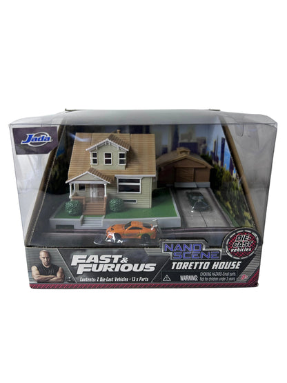 Jada Toys Nano Scene - Fast & Furious Toretto House Die-Cast Playset, New Sealed
