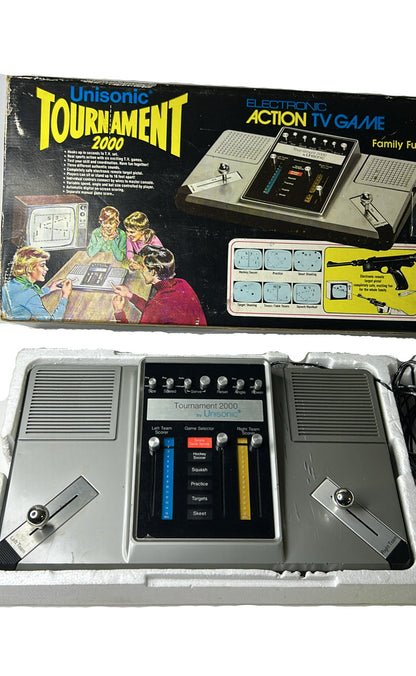 Unisonic Tournament 2000 Electronic Action TV Game – CIB with Light Gun / Late 1970s Pong-Era Dedicated Console