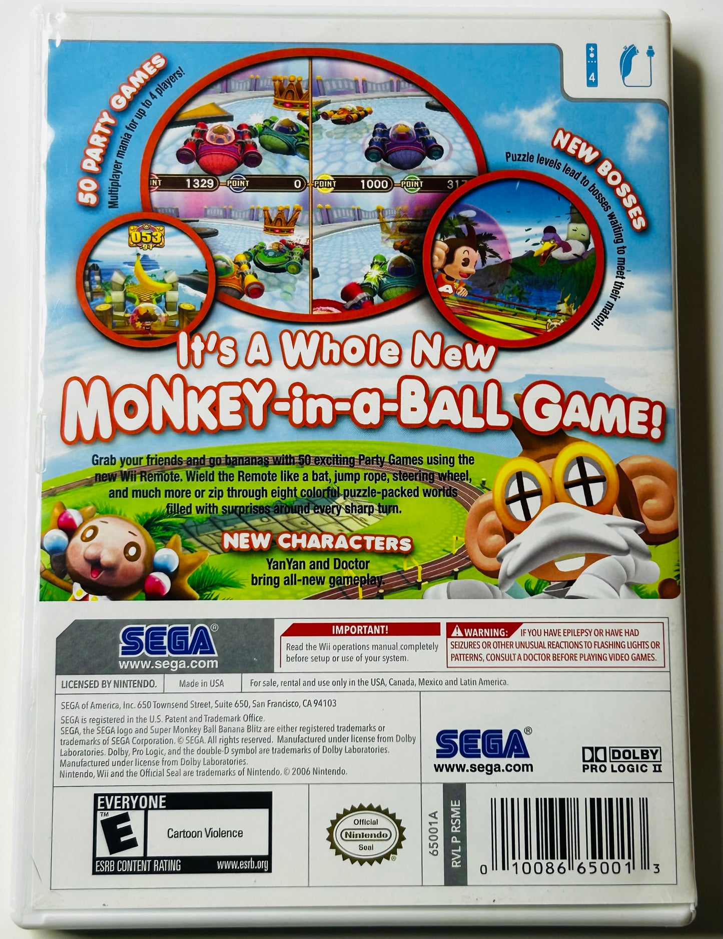 Super Monkey Ball: Banana Blitz CIB - Nintendo Wii (SEGA, 2006)