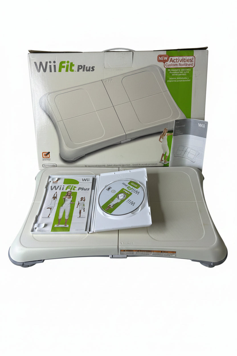 Wii Fit Plus + Balance Board Bundle - Nintendo Wii (CIB w/ Free Case)