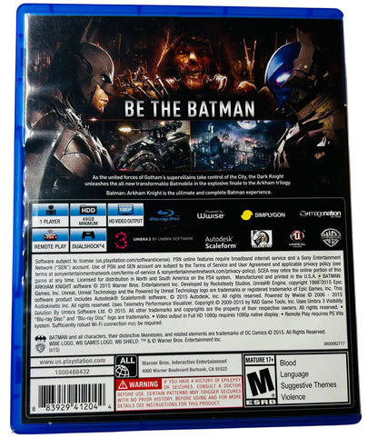 Batman: Arkham Knight - PlayStation 4 - Rocksteady Studios