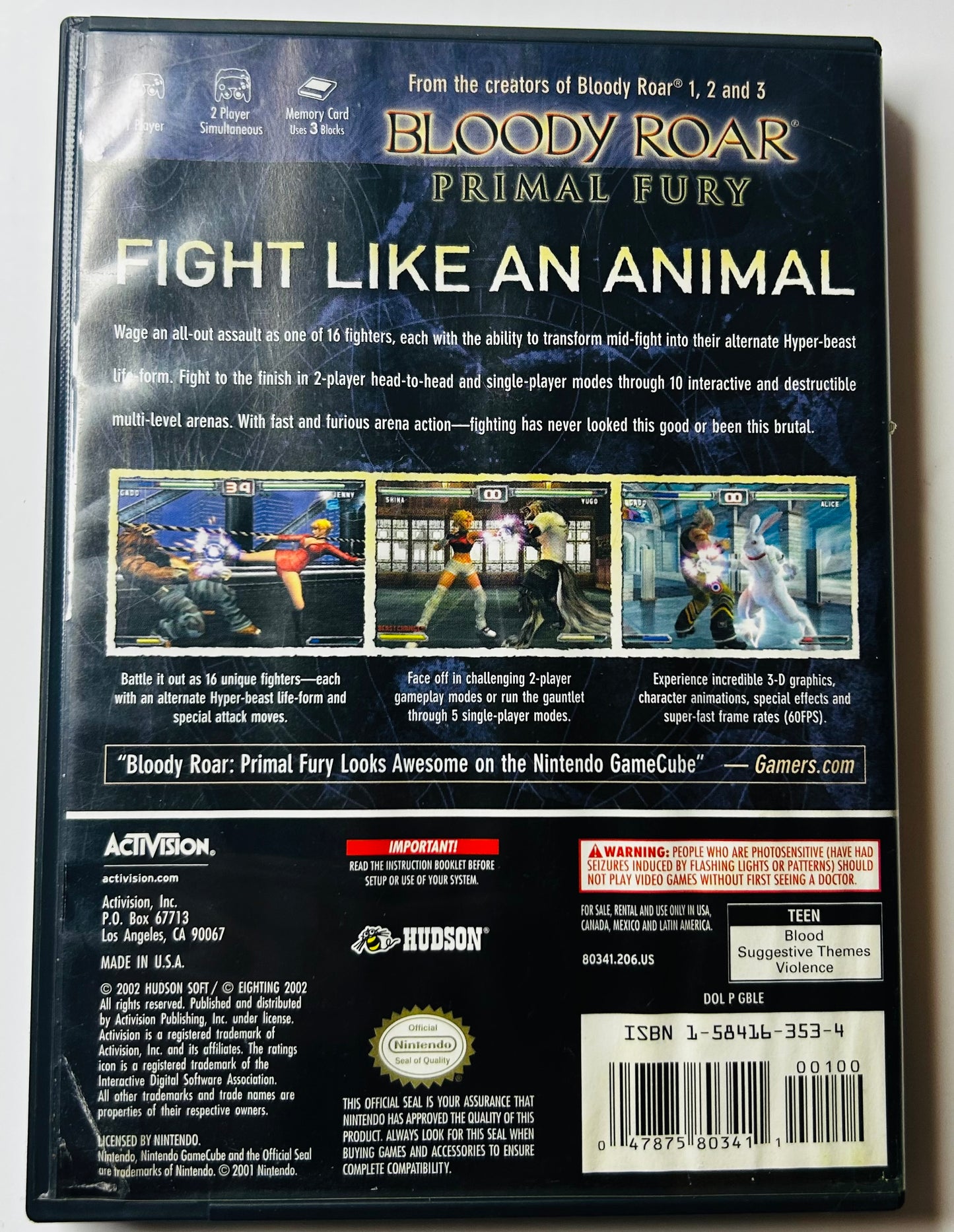 Bloody Roar: Primal Fury - Nintendo GameCube - Activision